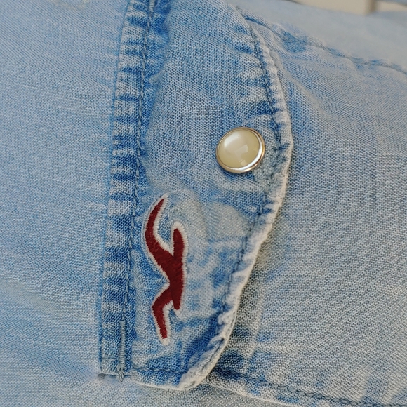 Hollister denim collar blouse - Picture 4 of 7